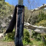 絣、柿渋染、抜染画アートショルダーバッグ